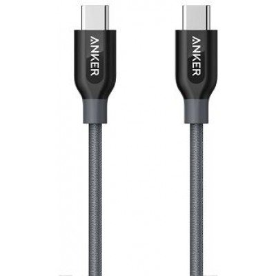 كيبل انكر usb - c الى usb - c مقاس 90سم لون رمادي كيبل انكر usb - c الى usb - c مقاس 90سم لون رمادي